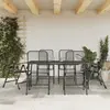 Image de vidaXL Ensemble à manger de jardin 7 pcs métal maille