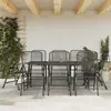 Image de vidaXL Ensemble à manger de jardin - Anthracite