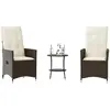 Image de vidaXL Ensemble bistro de jardin, 3 pcs - Marron