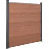 Image de vidaXL Ensemble de panneaux de clôture marron 180x186 cm WPC