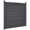 Image de vidaXL Ensemble de panneaux de clôture gris 180x186 cm WPC