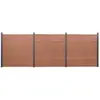 Image de vidaXL Ensemble de panneaux de clôture marron 526x186 cm WPC