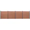 Image de vidaXL Ensemble de panneaux de clôture marron 699x186 cm WPC