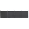 Image de vidaXL Ensemble de panneaux de clôture gris 699x186 cm WPC