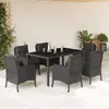 Image de vidaXL Ensemble 7 pcs coussins - Noir