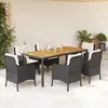 Image de vidaXL Ensemble à manger 7 pcs - Noir