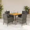 Image de vidaXL Ensemble à manger de jardin 5 pcs - Gris