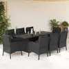 Image de vidaXL Coussins Noir Rotin