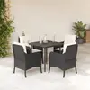 Image de vidaXL Ensemble à manger 5 pcs - Noir