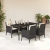 Image de vidaXL Ensemble à manger de jardin 5 pcs - Noir