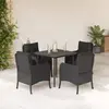 Image de VIDAXL Ensemble à manger 5pcs noir