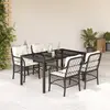 Image de vidaXL Ensemble à manger 5 pcs - Noir