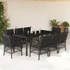 Image de vidaXL Ensemble de jardin 9 pcs - Noir