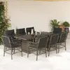 Image de vidaXL Ensemble jardin 9 pcs avec coussins - Gris