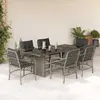 Image de vidaXL Ensemble à Manger de Jardin - Gris Clair Rotin