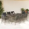 Image de vidaXL Ensemble à manger de jardin - Gris clair