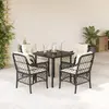 Image de VIDAXL Ensemble à manger de jardin 5 pièces - Noir