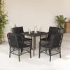 Image de VIDAXL Ensemble à manger 5 pcs - Noir