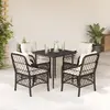 Image de vidaXL Ensemble à Manger de Jardin 5 pcs - Marron
