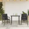 Image de VIDAXL Ensemble de bistro jardin 3 pcs gris tressée