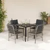 Image de VIDAXL Ensemble à manger de jardin 5 pcs gris clair