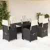 Image de Ensemble à manger de jardin 7 pcs - Noir