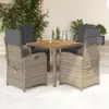 Image de vidaXL Ensemble à manger 5 pcs gris
