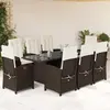 Image de VIDAXL 9pcs poly rotin - Marron