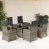 Image de vidaXL Ensemble à manger de jardin 7 pcs - Gris