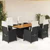 Image de VIDAXL - Ensemble à manger de jardin 7 pcs - Noir
