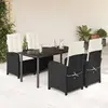 Image de vidaXL Ensemble à manger 5 pcs - Noir
