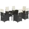 Image de VIDAXL Ensemble à manger 7 pcs - Noir