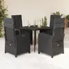 Image de vidaXL Ensemble à manger jardin 5 pcs - Noir