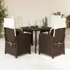 Image de vidaXL Ensemble à manger 5 pcs Marron