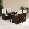 Image de vidaXL Ensemble à manger de jardin 5 pcs marron