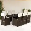 Image de VIDAXL Ensemble à manger de jardin 9 pcs - Marron poly rotin