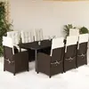 Image de vidaXL Ensemble à manger de jardin 9 pcs - Marron