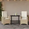Image de vidaXL Ensemble à manger de jardin 3 pcs - Beige rotin