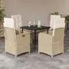 Image de VIDAXL Ensemble à manger de jardin 5 pcs - Beige