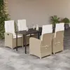 Image de vidaXL Ensemble à manger de jardin 5 pcs Beige