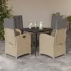 Image de vidaXL Ensemble à manger de jardin 5 pcs - Mélange beige