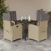 Image de VIDAXL Ensemble à manger de jardin 5 pcs beige