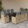 Image de vidaXL Ensemble à manger 9 pcs - Beige