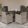 Image de VIDAXL Ensemble à manger jardin 5 pcs - Rotin gris clair