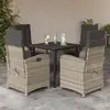 Image de vidaXL Ensemble à manger de jardin 5 pcs gris clair