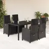 Image de vidaXL Ensemble à manger de jardin - Noir