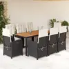 Image de Vidaxl Ensemble Salle à Manger Jardin 9 pcs - Noir Résine Tressée