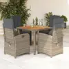 Image de VidaXL Ensemble à manger 5 pcs - Gris