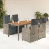 Image de vidaXL Ensemble à manger de jardin 5 pcs - Gris