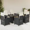Image de vidaXL Coussins Noir Rotin